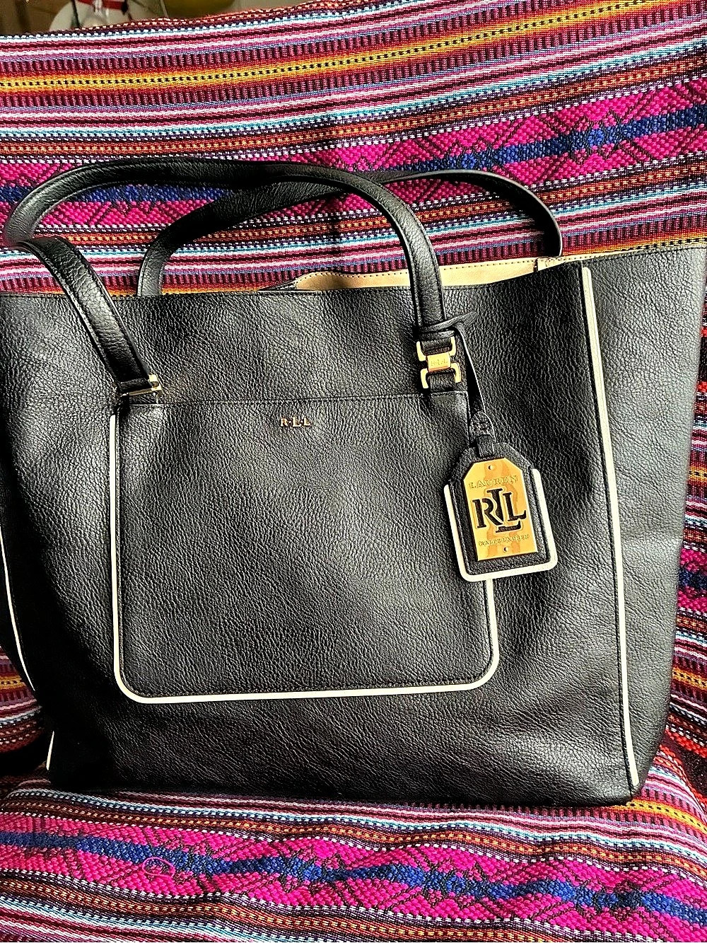 Ralph Lauren RLL tote Black Tote with Wristlet